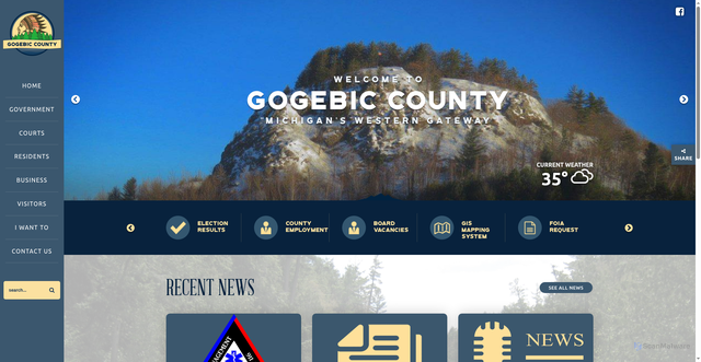 Security scan screenshot of https://gogebiccountymi.gov/