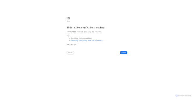 Security scan screenshot of https://automarket.ro