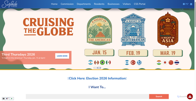Security scan screenshot of https://www.townofsurfsidefl.gov/