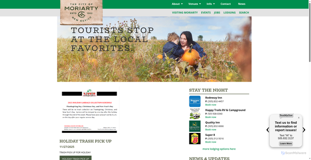 Security scan screenshot of https://www.cityofmoriarty.org/