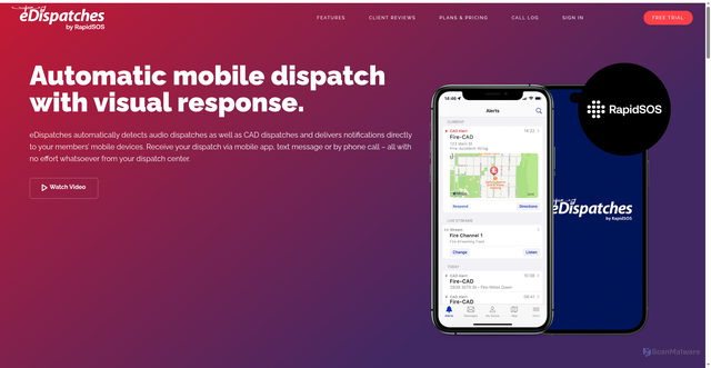 Security scan screenshot of https://edispatches.com