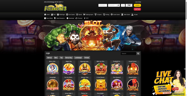 Security scan screenshot of https://lengpisang123.com/desktop/game/slot/cq9