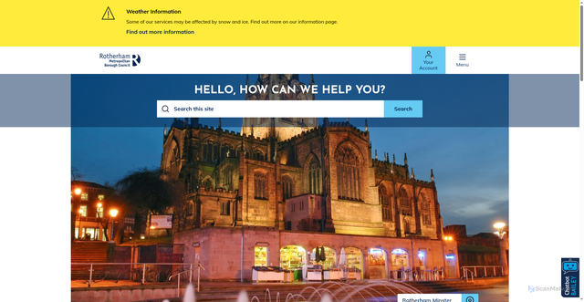 Security scan screenshot of https://www.rotherham.gov.uk:443/
