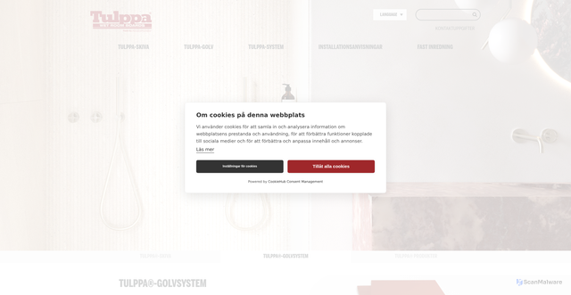 Security scan screenshot of https://tulppa.se
