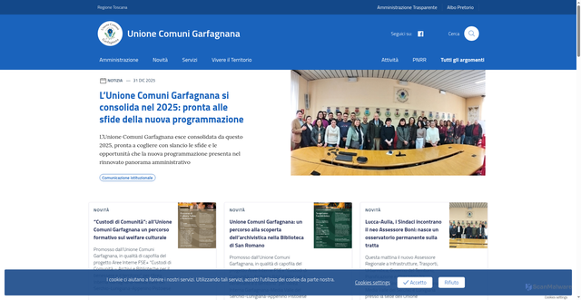 Security scan screenshot of https://ucgarfagnana.lu.it/