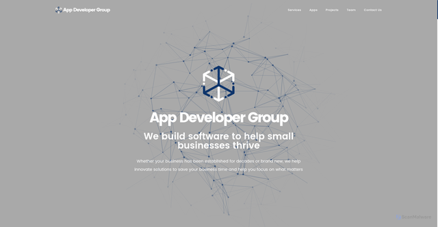 Security scan screenshot of https://appdevelopergroup-pack1.co
