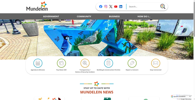 Security scan screenshot of https://www.mundelein.org/