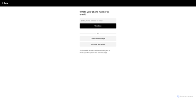 Security scan screenshot of uber-driver-support.netlify.app