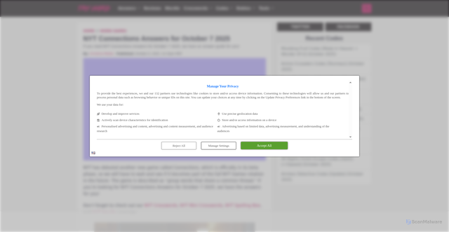 Security scan screenshot of https://tryhardguides.com/nyt-connections-answers-october-7-2025/