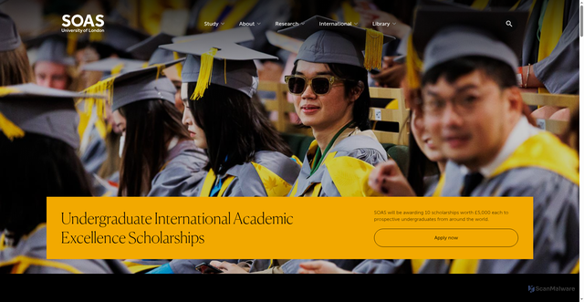 Security scan screenshot of https://www.soas.ac.uk/