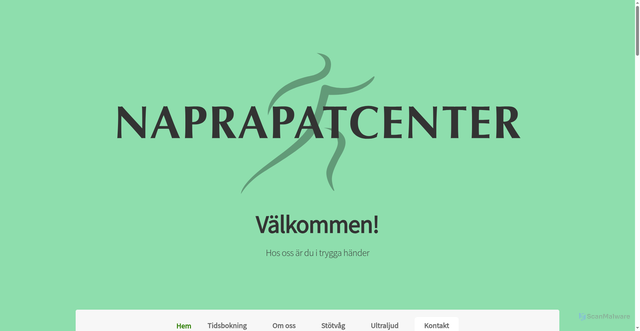 Security scan screenshot of https://naprapatcentervisby.se