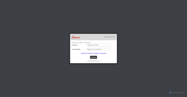 Security scan screenshot of https://app.urbano.com.ec