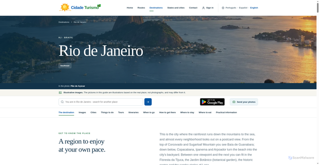 Security scan screenshot of https://cidadeturismo.com/en/destination/rio-de-janeiro