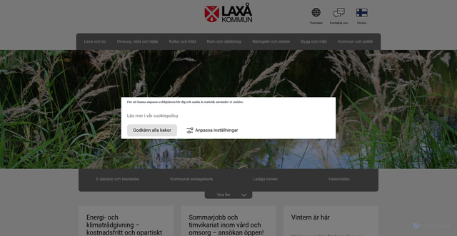 Security scan screenshot of https://www.laxa.se/