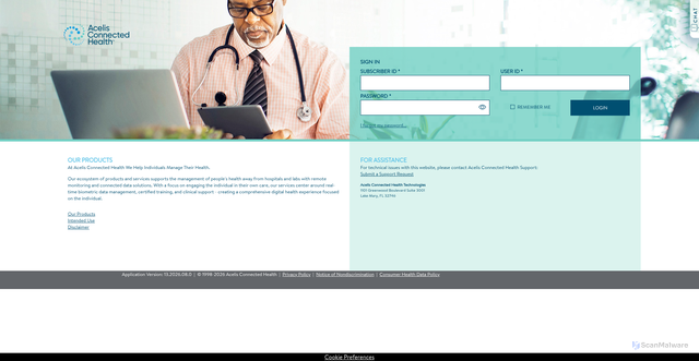 Security scan screenshot of https://www.coagclinic.com