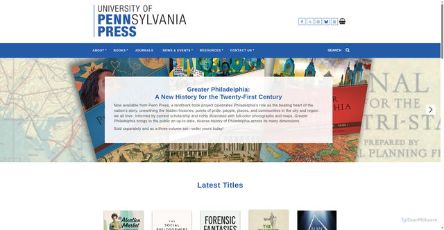 Security scan screenshot of https://www.pennpress.org/