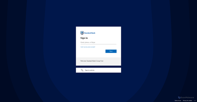 Security scan screenshot of https://standardbank.at.kindlink.com/
