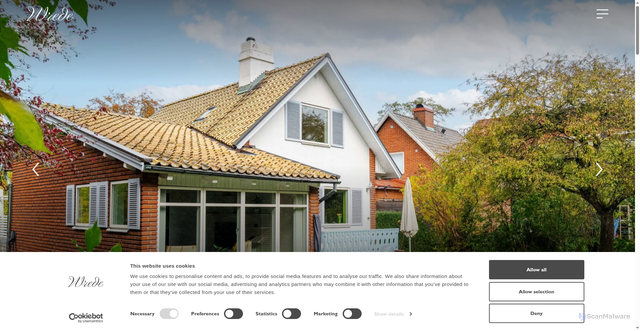 Security scan screenshot of https://www.wrede.se/