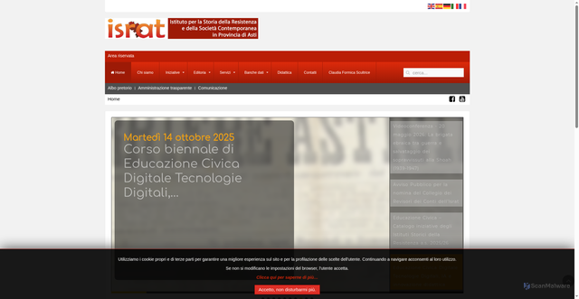 Security scan screenshot of https://www.israt.it