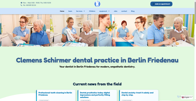 Security scan screenshot of https://zahnschirm.de