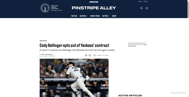 Security scan screenshot of https://www.pinstripealley.com/yankees-news/169775/yankees-news-cody-bellinger-opt-out-contract-free-agent-outfield-kyle-tucker