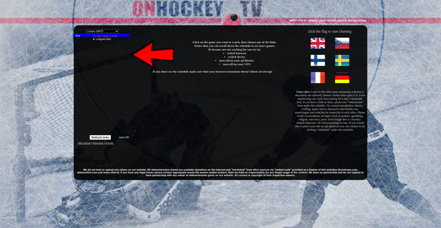 Security scan screenshot of https://onhockey.tv