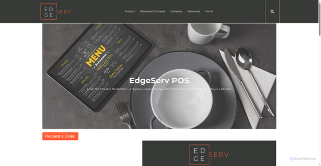 Security scan screenshot of https://edgeservpos.com