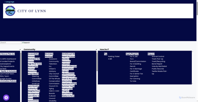 Security scan screenshot of https://www.lynnma.gov/