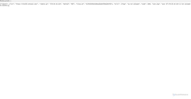 Security scan screenshot of https://ntes53.netease.com