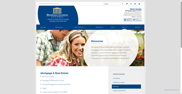 Security scan screenshot of https://mortgagewithmeet.ca/about/resources/
