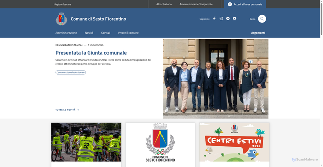 Security scan screenshot of https://www.comune.sesto-fiorentino.fi.it