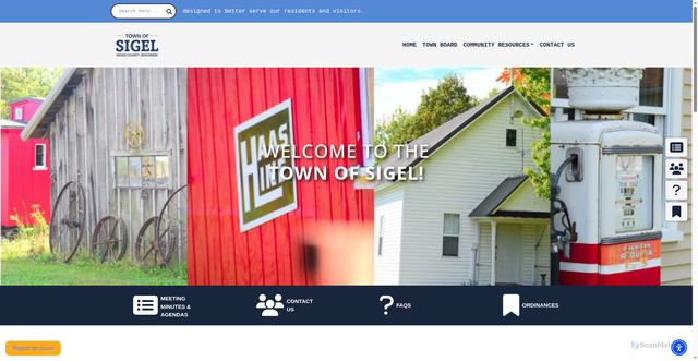 Security scan screenshot of https://townofsigelwoodwi.gov/