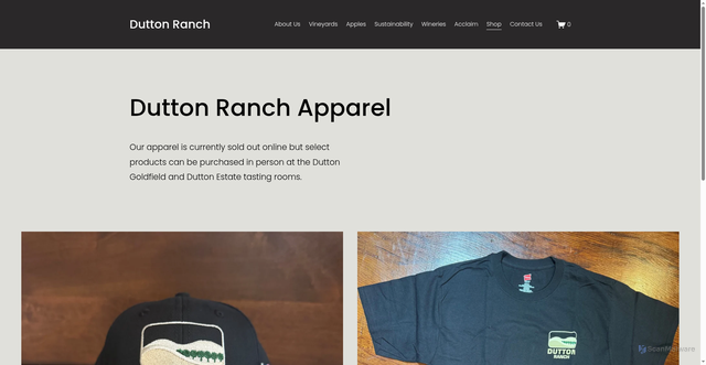 Security scan screenshot of https://www.duttonranch.com/shop