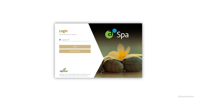 Security scan screenshot of https://spa.agilysys.com