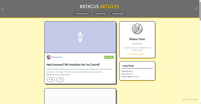 Security scan screenshot of https://ratacusarticles-24t4oj4uok.edgeone.app/