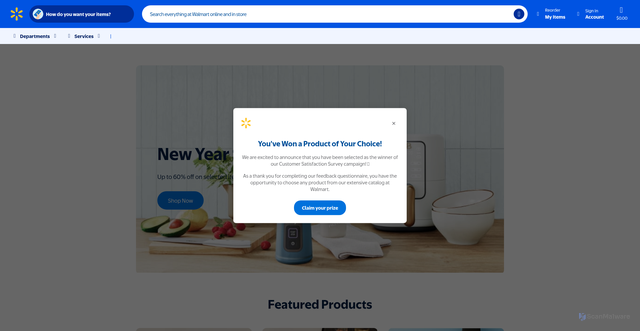 Security scan screenshot of https://discovercorps.com/walmart/survey.php/survey-modal
