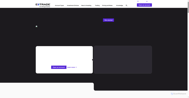 Security scan screenshot of https://etrade.com/
