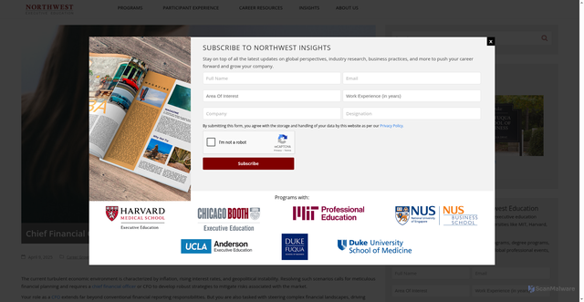 Security scan screenshot of https://northwest.education/insights/finance/chief-financial-officers-cfo-role-responsibilities-and-key-skills/