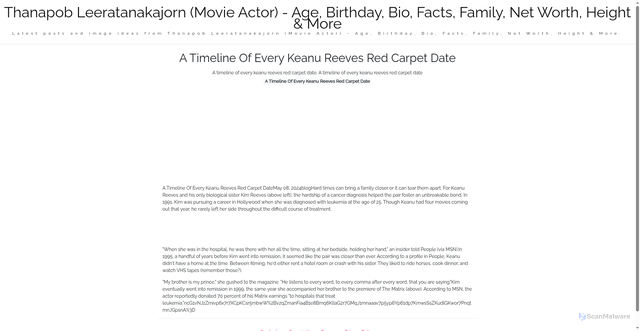 Security scan screenshot of https://nusaglobalmedia-dpsuywzva9wq.edgeone.app/a-timeline-of-every-keanu-reeves-red-carpet-date.html