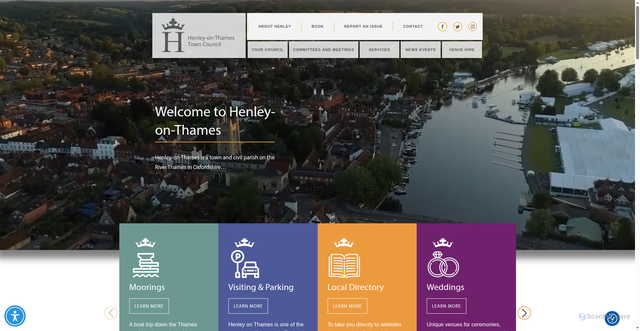 Security scan screenshot of https://www.henleytowncouncil.gov.uk/
