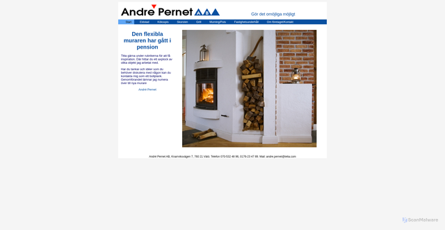 Security scan screenshot of https://andrepernet.se