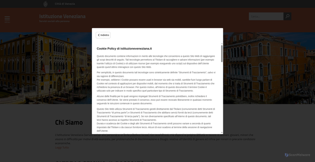 Security scan screenshot of https://www.istituzioneveneziana.it/