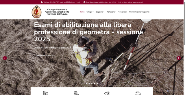 Security scan screenshot of https://www.collegiogeometri.aq.it/