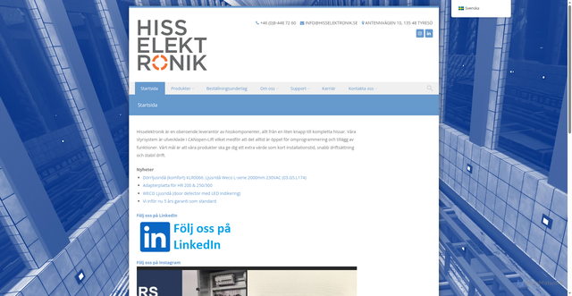 Security scan screenshot of https://hisselektronik.se