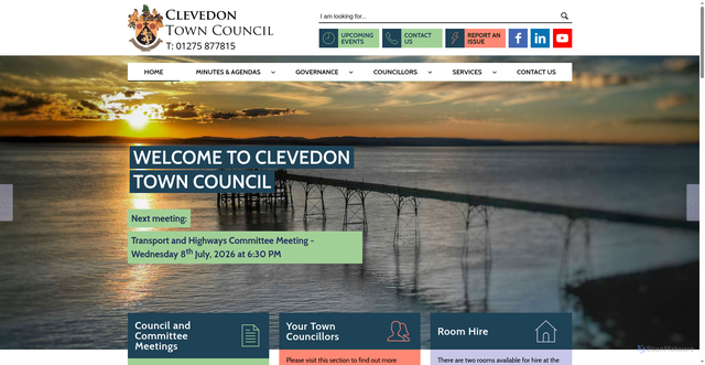 Security scan screenshot of http://www.clevedon.gov.uk