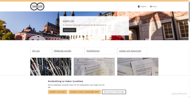 Security scan screenshot of https://simpler4health.se
