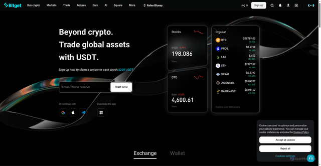 Security scan screenshot of http://security-bitget.app/