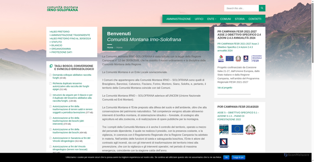Security scan screenshot of https://www.cmirnosolofrana.it/