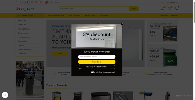 Security scan screenshot of https://www.oseky.com