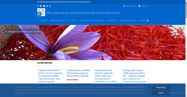Security scan screenshot of https://www.usrc.it